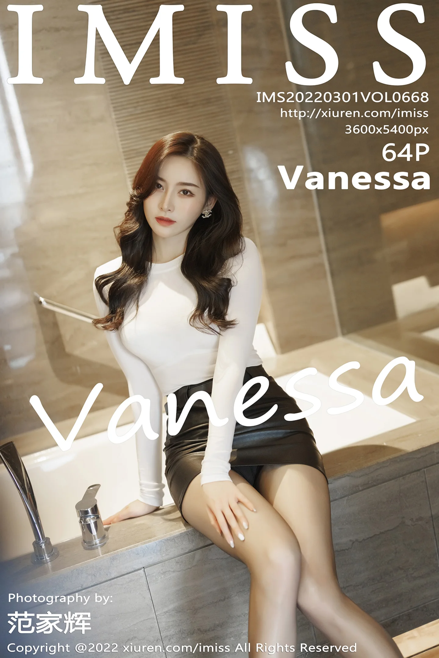 [IMISS爱蜜社]Vol.668_气质美女Vanessa典雅白色服饰配黑短裙露蕾丝内衣性感迷人写真64P-秀人网 - XiuRen.Xyz